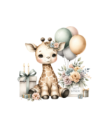 Birthday Giraffe Design - T-Shirt