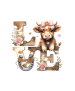 LOVE (Highland Cow) - T-Shirt